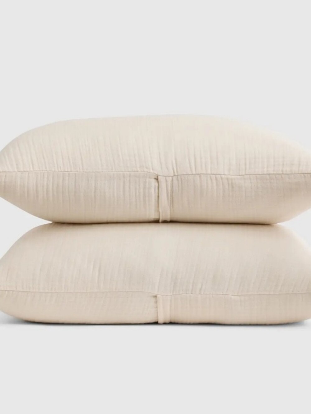 Quince Organic Cotton Set Of 2 Undyed Airy Gauze Shams! King (Y23)